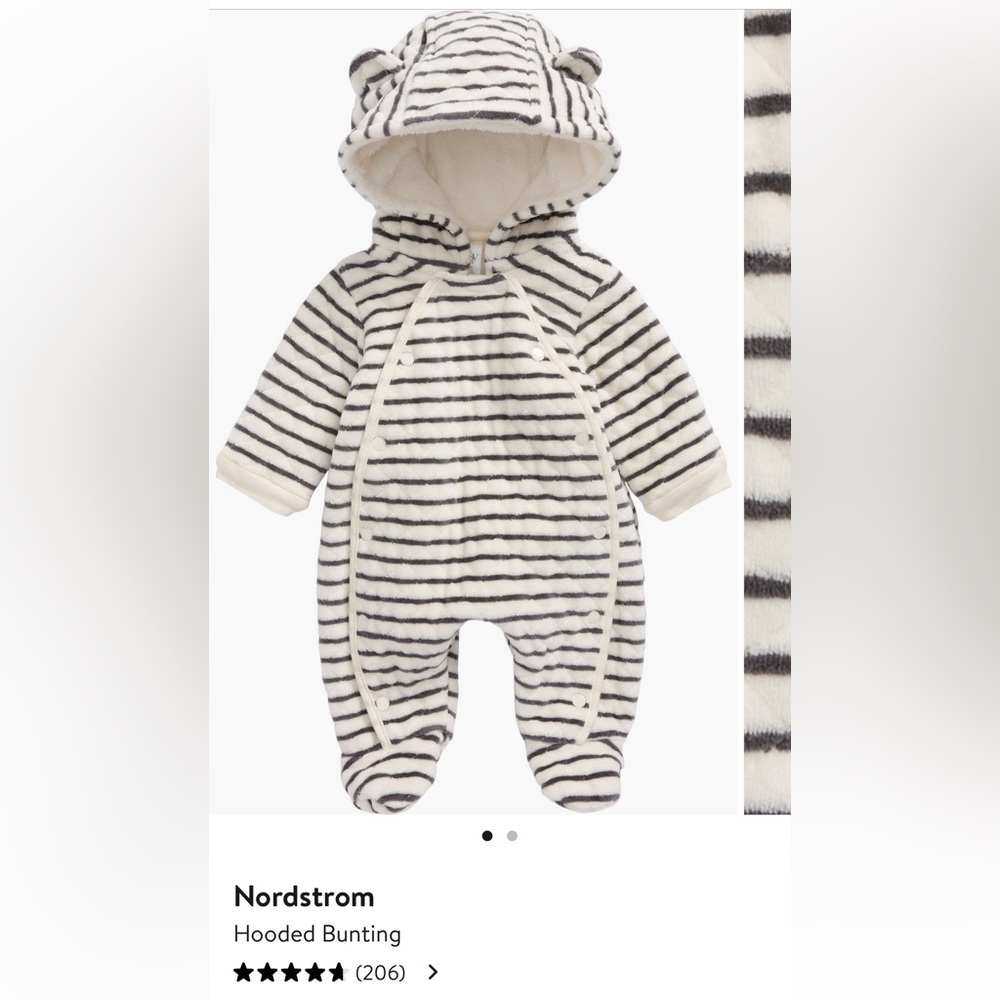 Nordstrom Striped Hooded Bunting for Baby